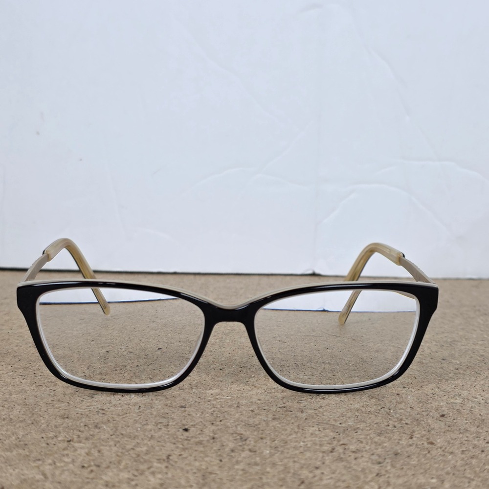 Jill Stuart JS 320-2‎ Black Cream Gold Filigree Crystal Eyeglasses 53-14-135